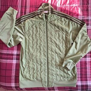 Adidas Men's Green Quilted Track Jacket